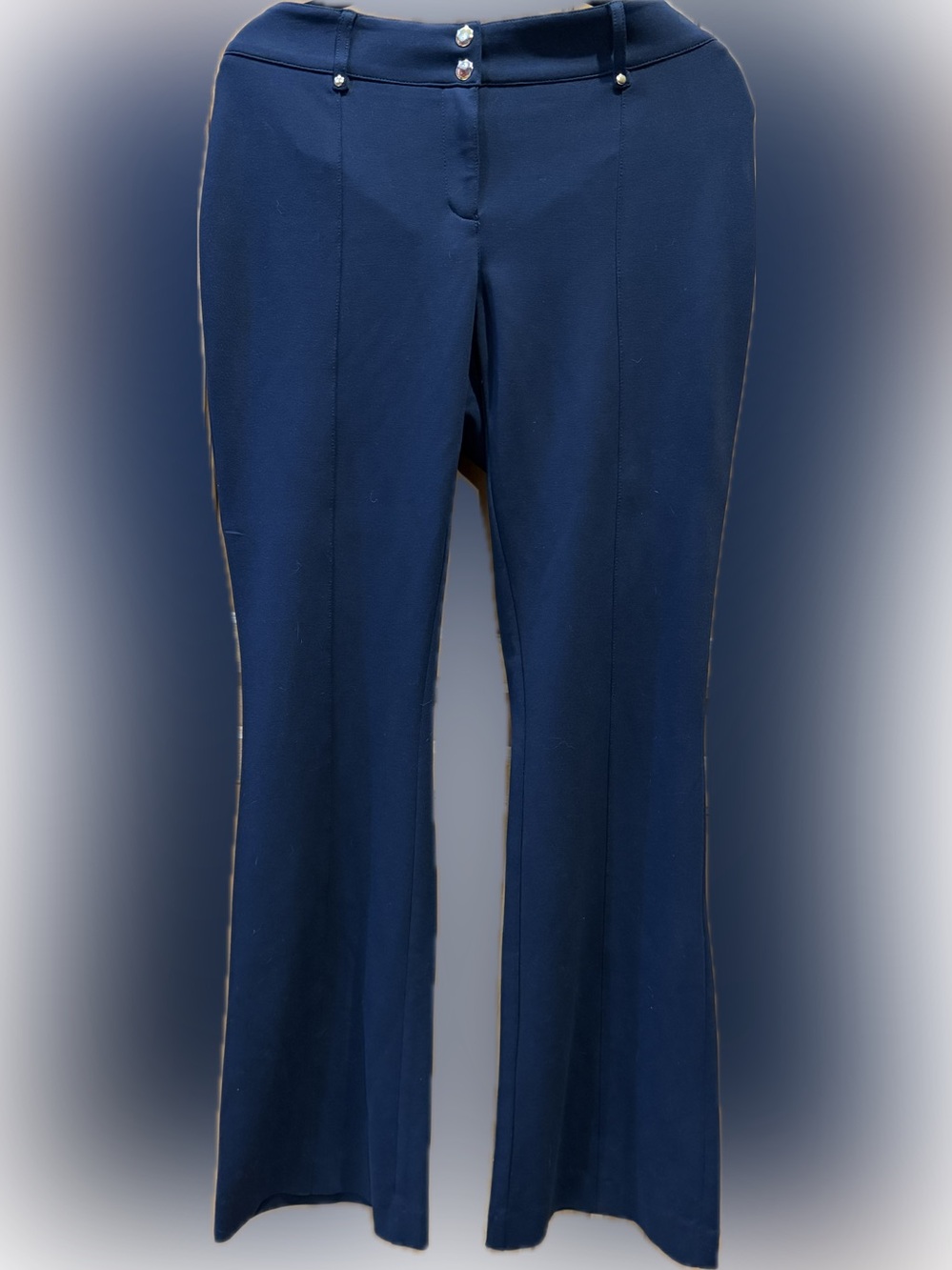 Cache Navy Bootcut Dress Pants Stretch Career Office Trousers Size 10, NWOT
